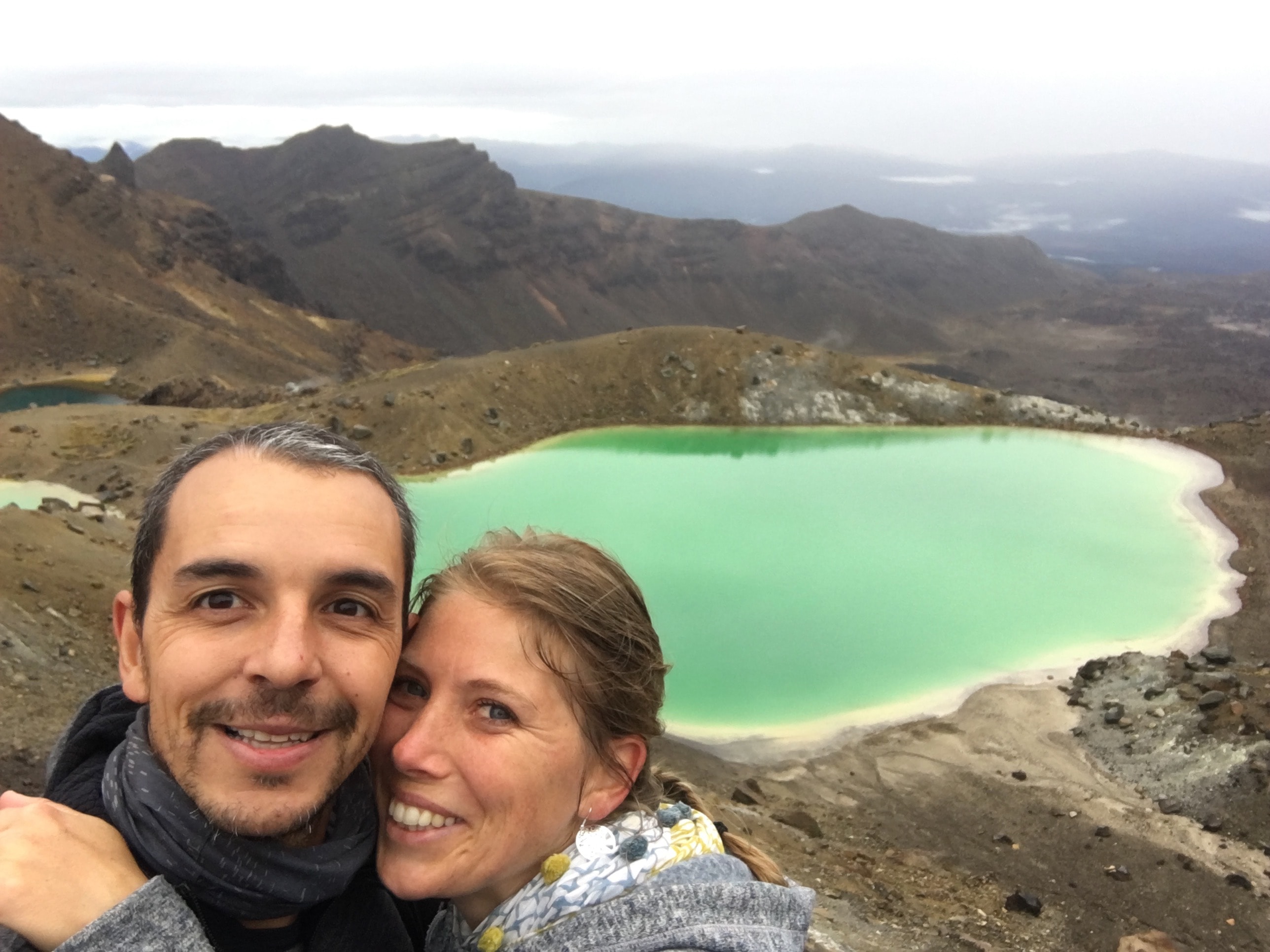 Kro and David at Tongariro Alpine Crossing