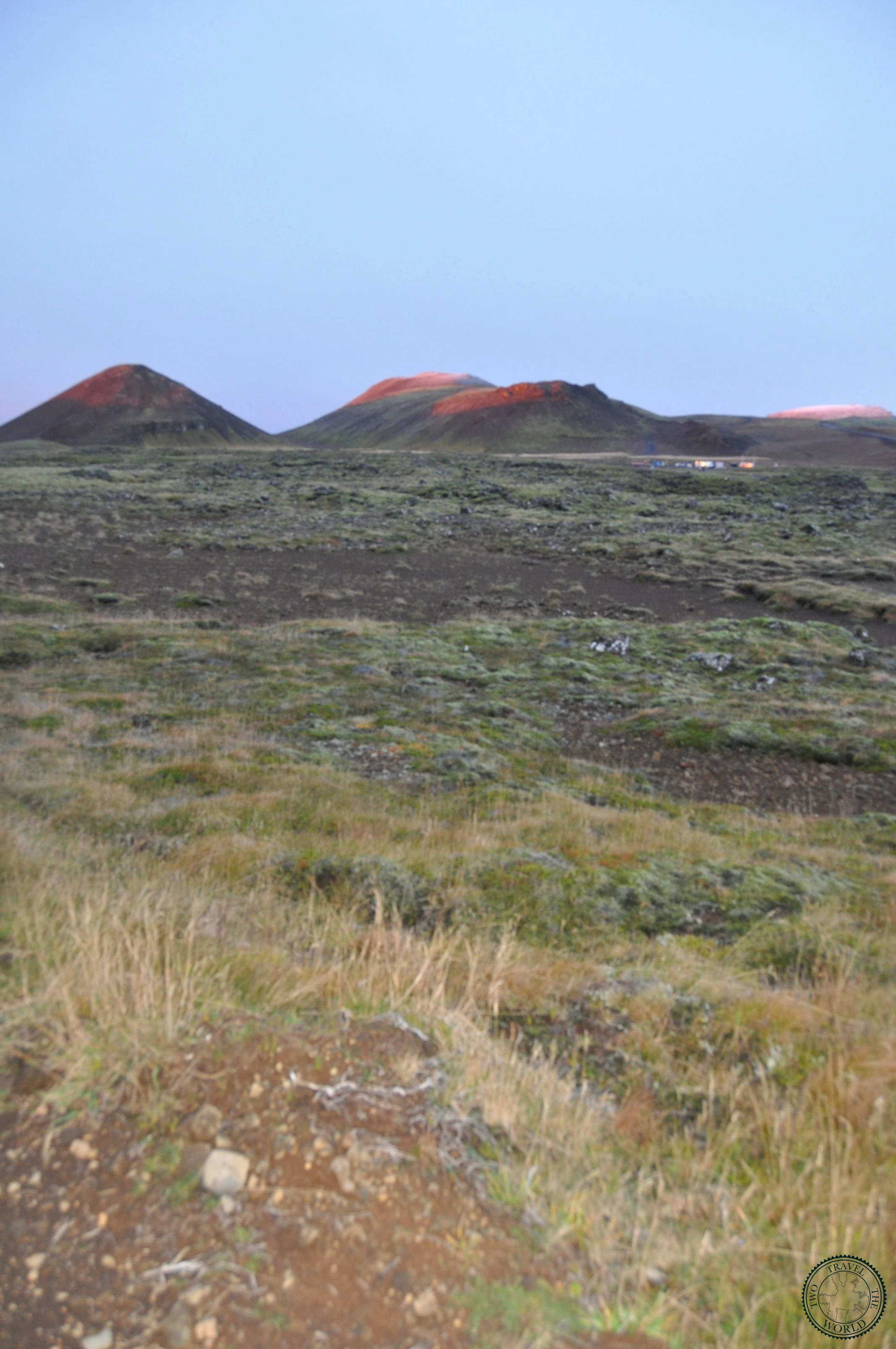 The otherworldly black lava fields of Fagradalsfjall stretching to the horizon
