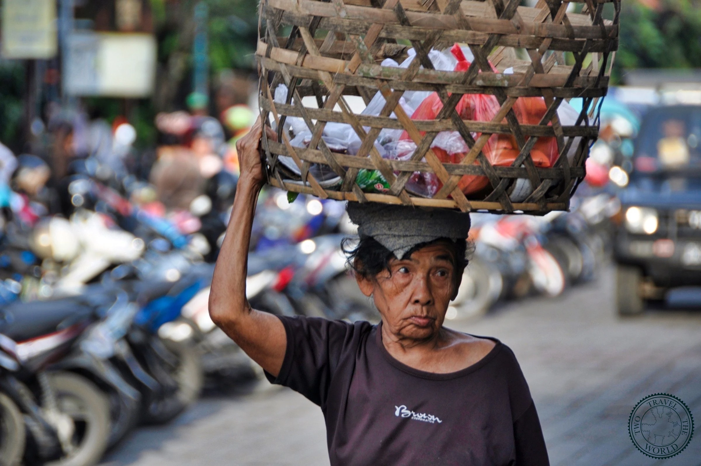 Pura Taman Saraswati temple with lotus ponds in early morning light, Ubud