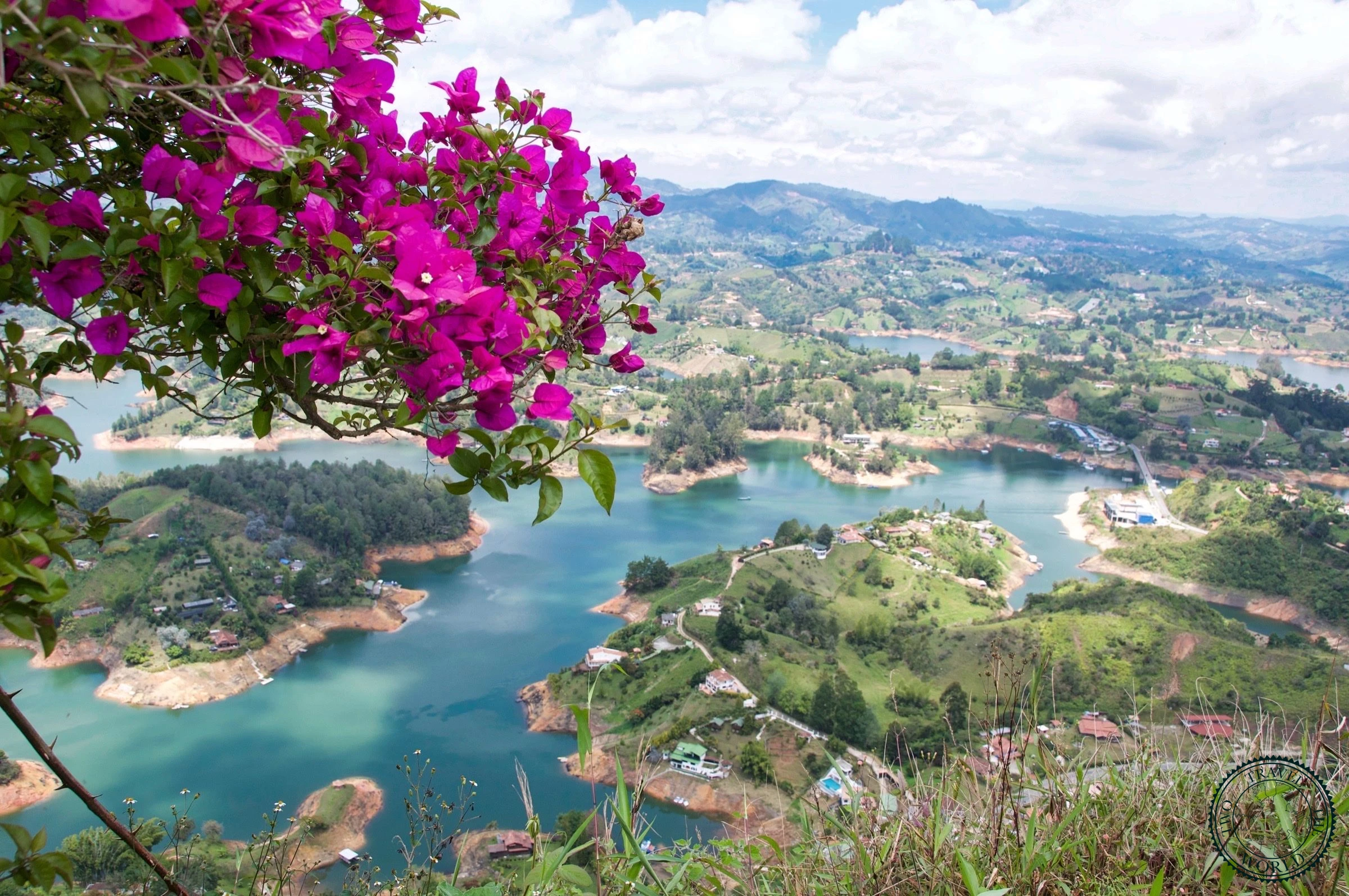 Tourist taking in the spectacular views from the top viewing platform of La Piedra