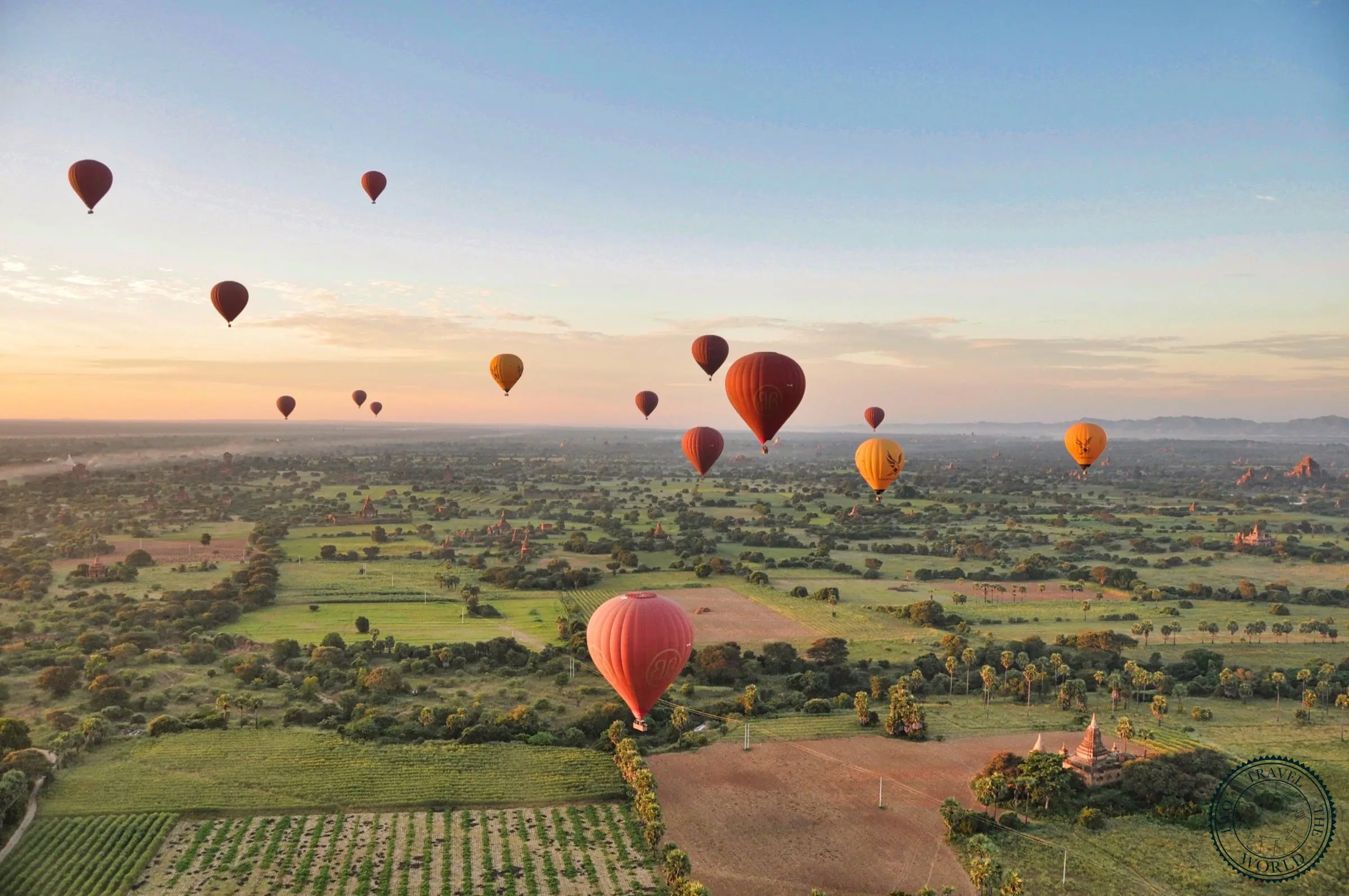 Hot Air Ballooning over Bagan temples