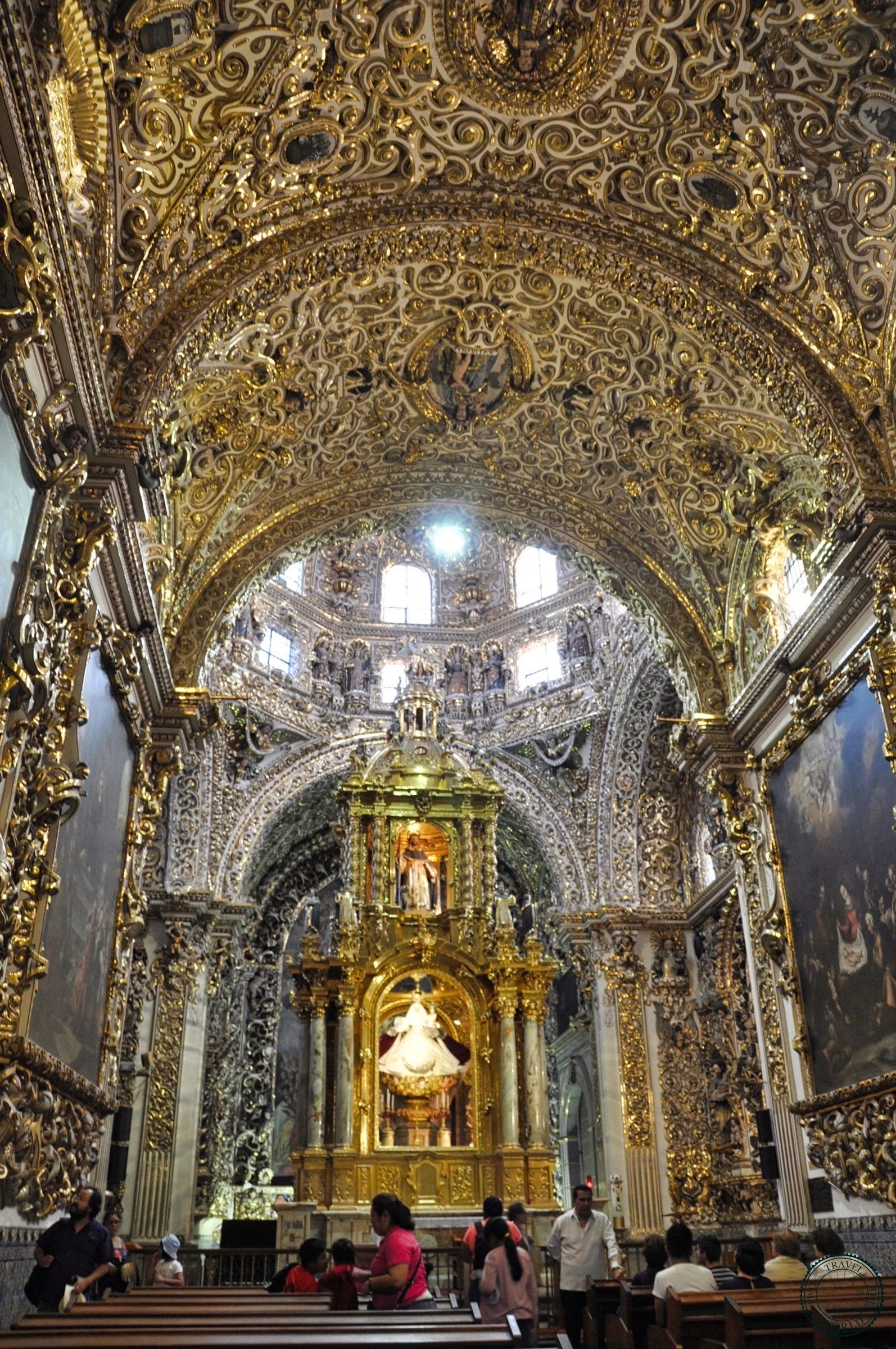Traditional Mexican sweets and candies displayed in colorful arrangements on La Calle de los Dulces, Puebla's famous candy street