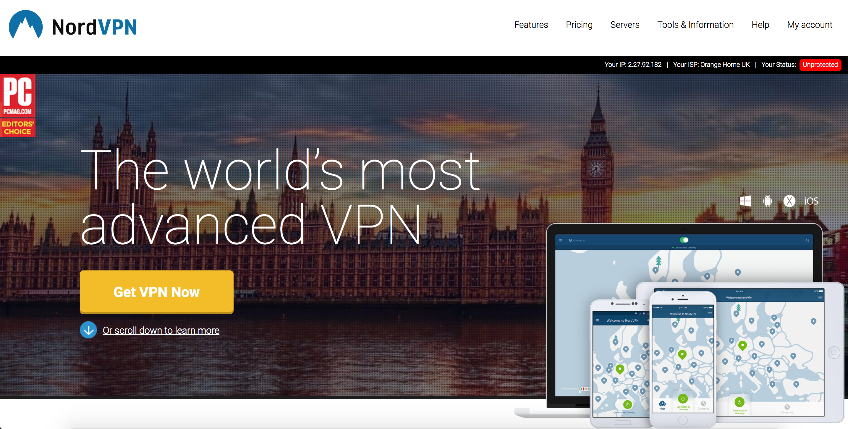 NordVPN Homepage